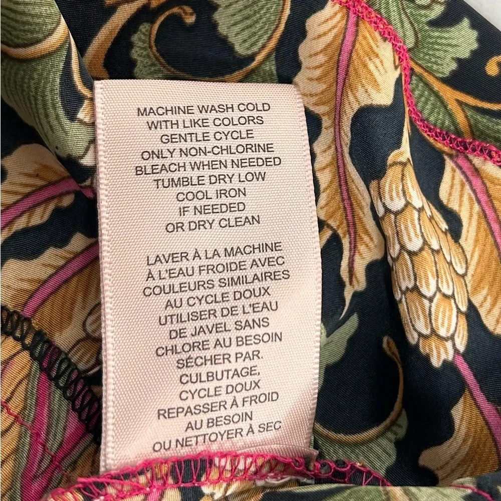 Philosophy Maxi Tiered Ruffle Skirt Sz M Paisley Floral Lagenlook Boho Peasant